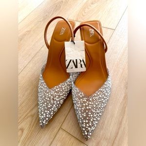 NWT (never worn): Zara Bridal Shoes, size 6.5 (over 50% off!)